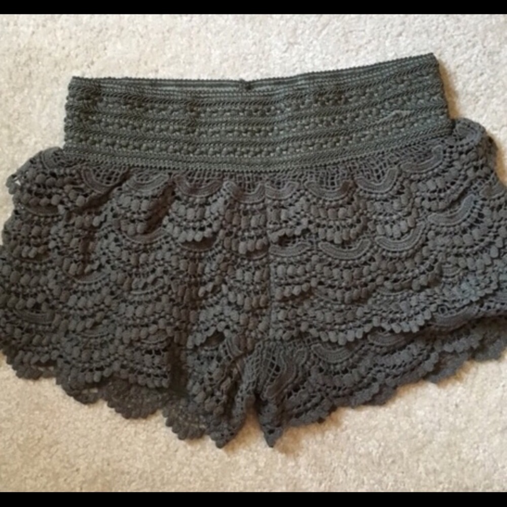 American Rag Tiered Crochet-Knit Shorts